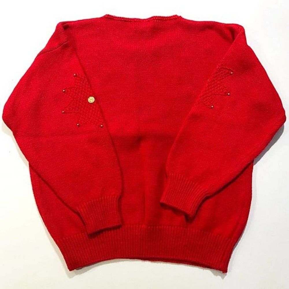 Vintage Eminent Embellished Star Holiday Sweater - Picture 5 of 8